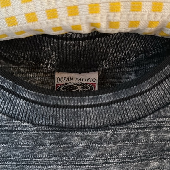 Vintage 90’s OP T-shirt Cotton Stonewash Grey Surf brand Size Extra Large - Picture 4 of 8
